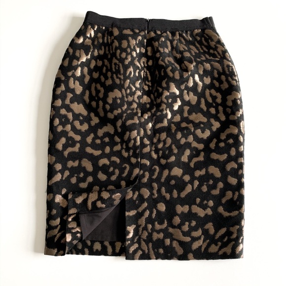 Ann Taylor Rose Gold Leopard Print Pencil Skirt - Picture 7 of 10